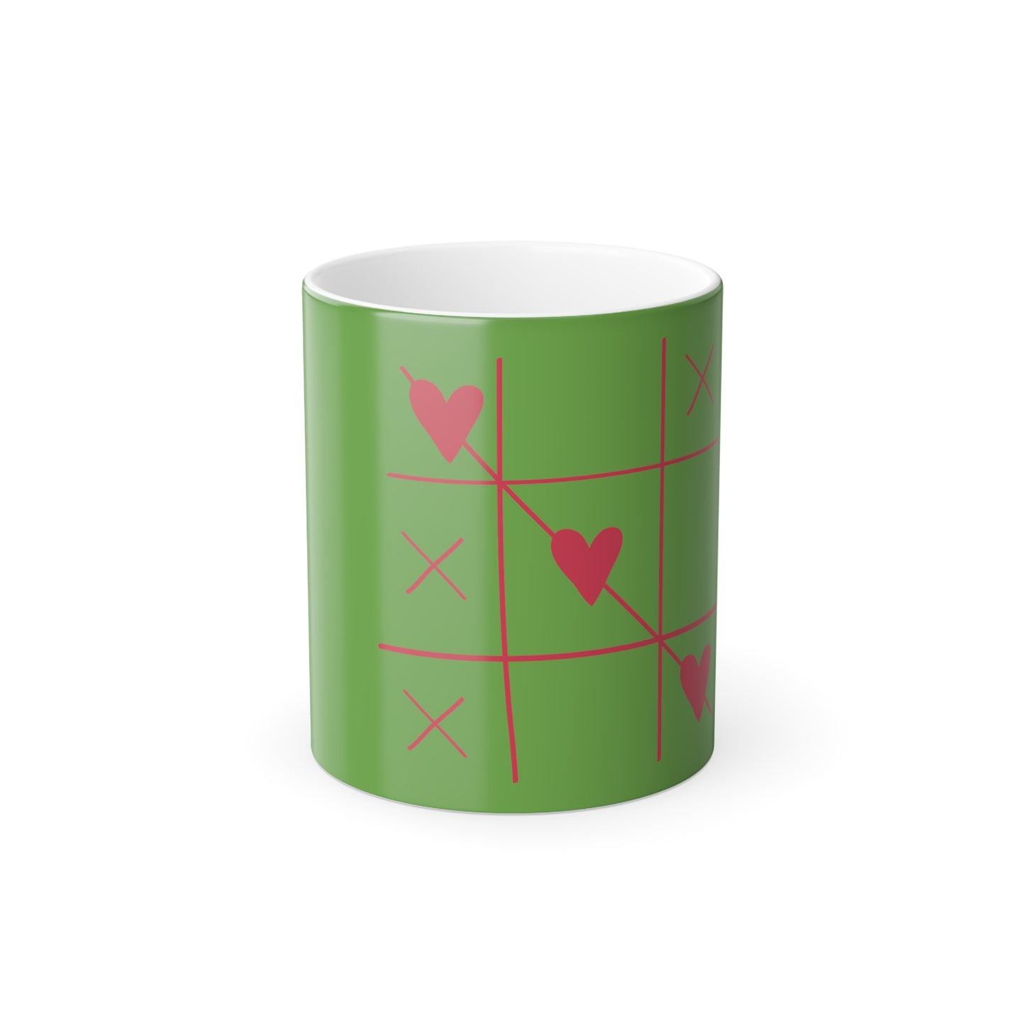 Color Morphing Mug (Hearts), 11oz