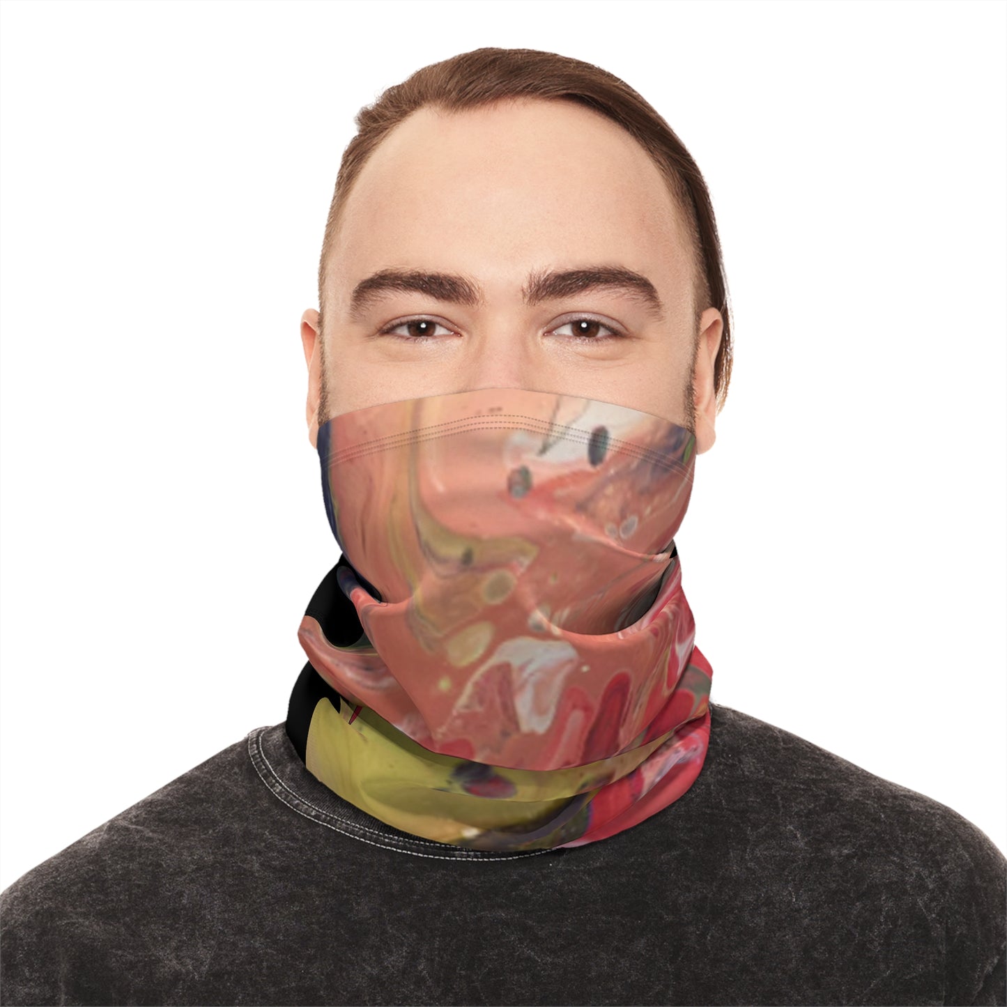 Cross Section II by Miel - Winter Neck Gaiter With Drawstring