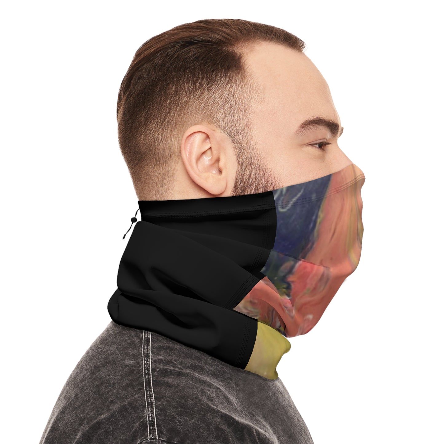 Cross Section II by Miel - Winter Neck Gaiter With Drawstring