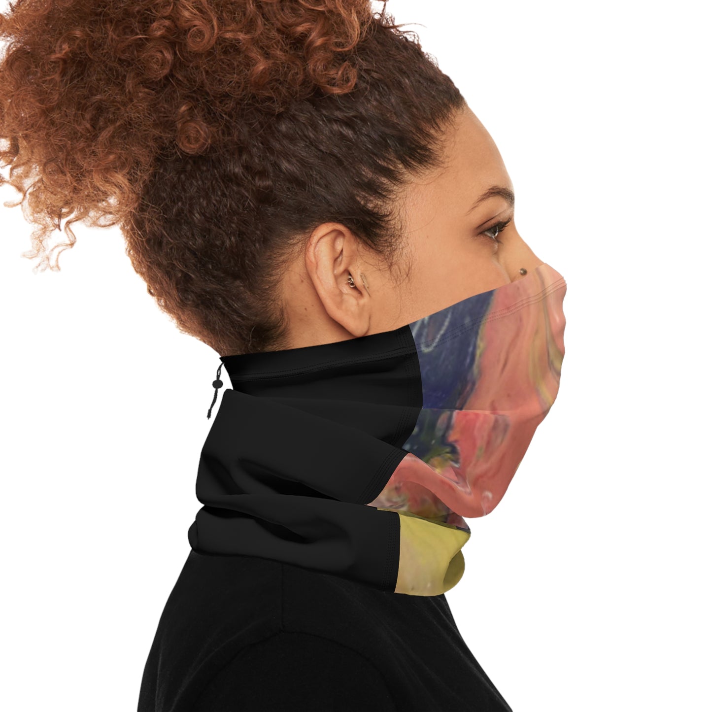 Cross Section II by Miel - Winter Neck Gaiter With Drawstring