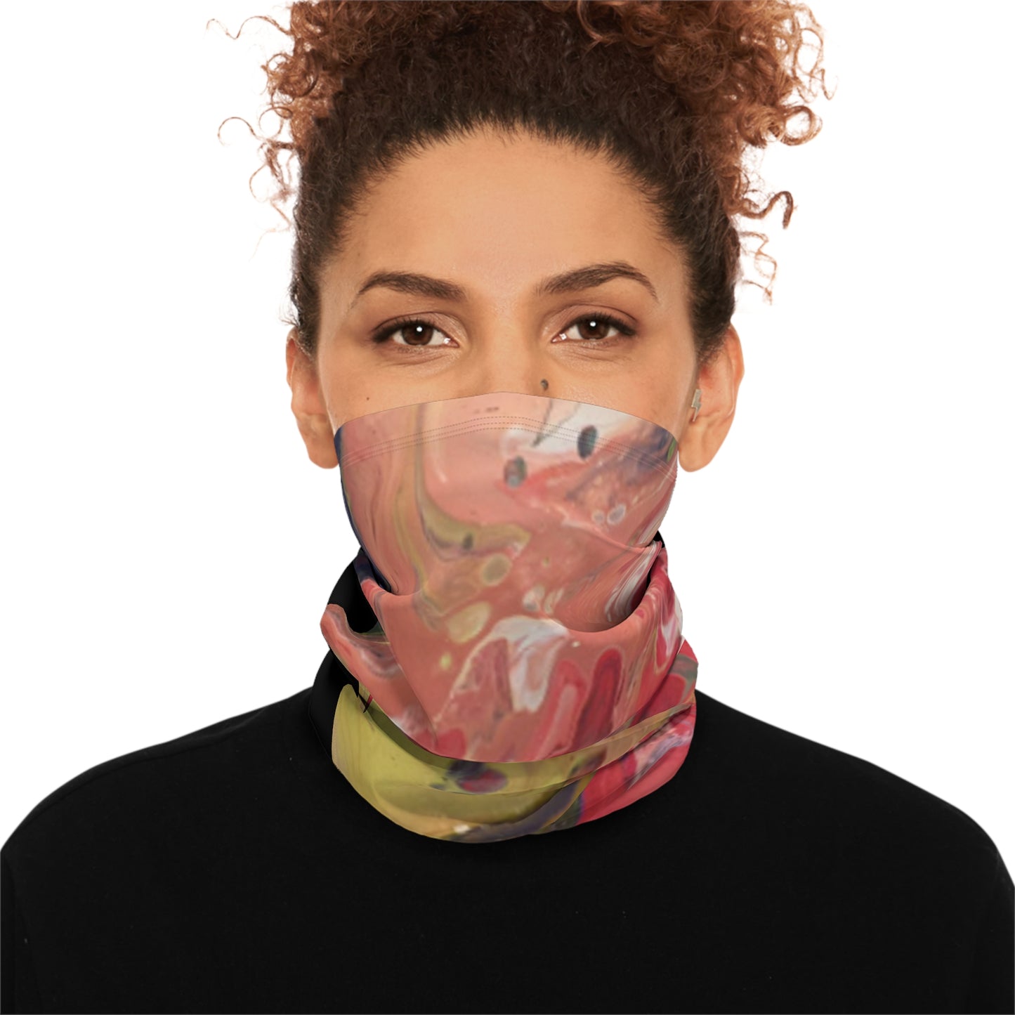 Cross Section II by Miel - Winter Neck Gaiter With Drawstring