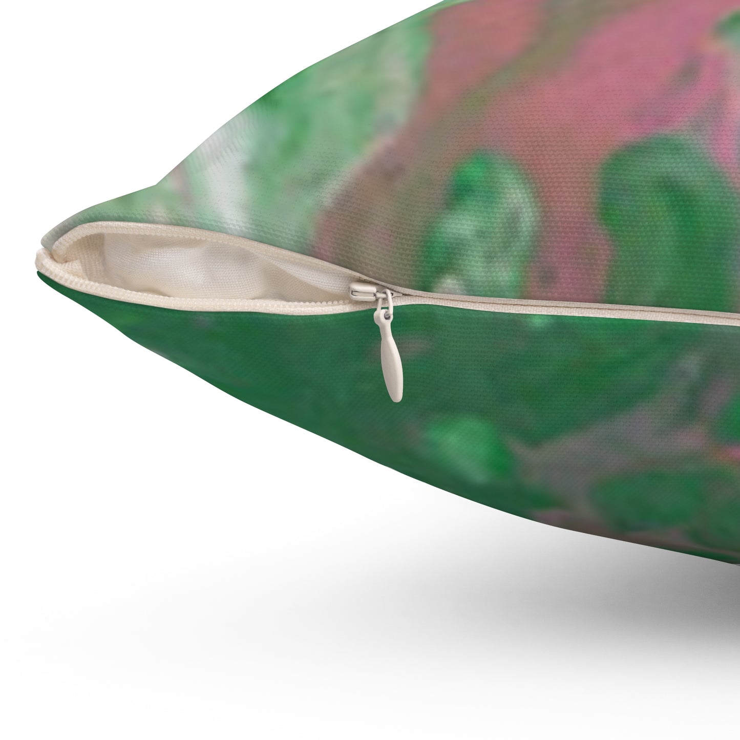 Pink & Green by Miel - Spun Polyester Square Pillow