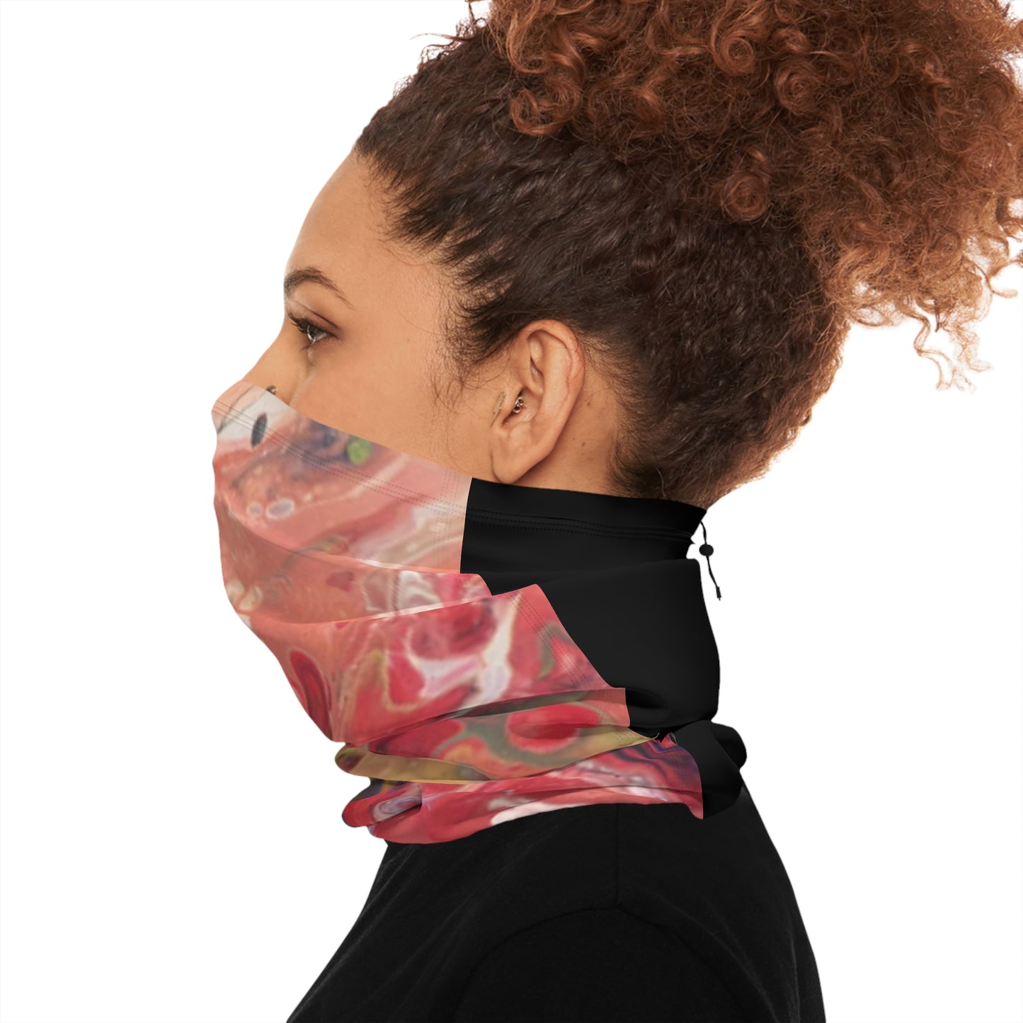 Cross Section II by Miel - Winter Neck Gaiter With Drawstring