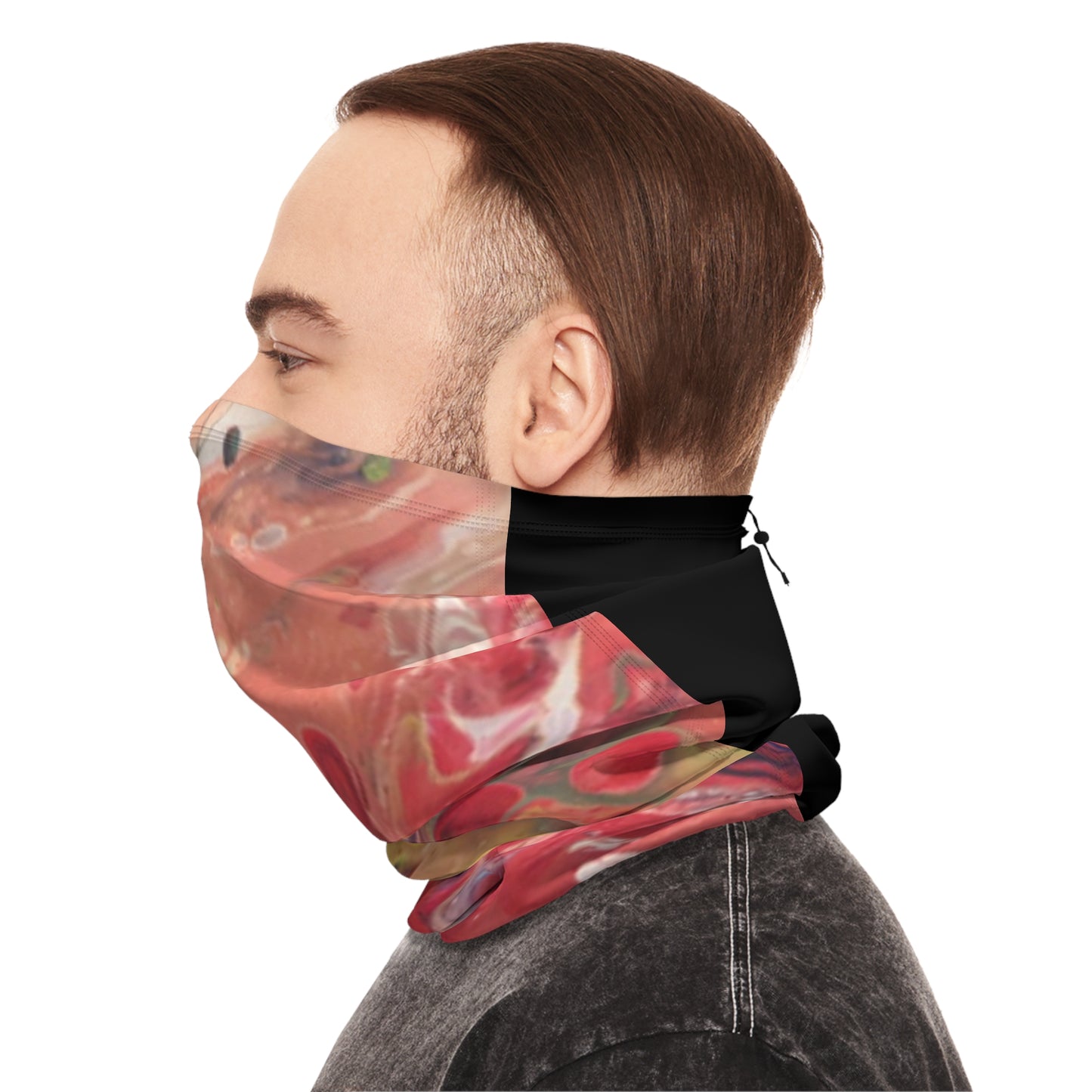 Cross Section II by Miel - Winter Neck Gaiter With Drawstring